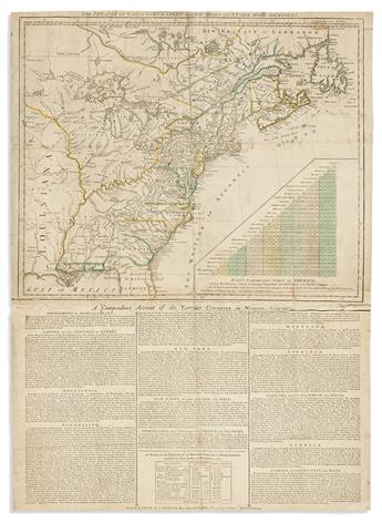 (AMERICAN REVOLUTION.) Robert Sayer and John Bennett. The Theatre of War in North America, with the Roads and a Table of Distances.              